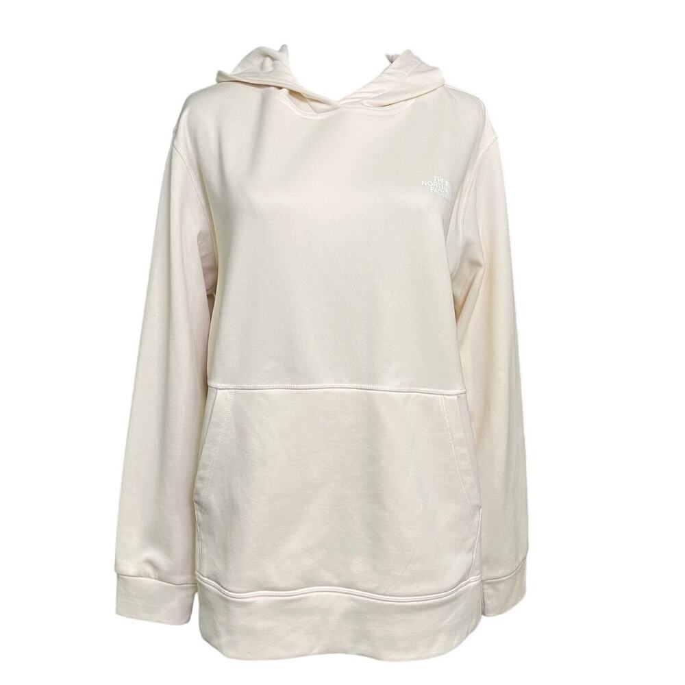 The North Face Hoodie Women XL Cream Pullover Pocket Sweatshirt Logo